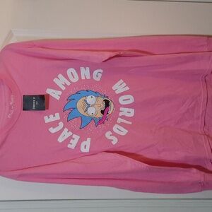 Rick And Morty Pink Forever 21 Men's Long Sleeve T-shirt